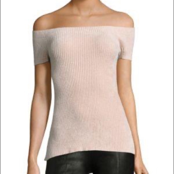 Helmut Lang Tops - Helmut Lang Velveteen Off the Shoulder Top